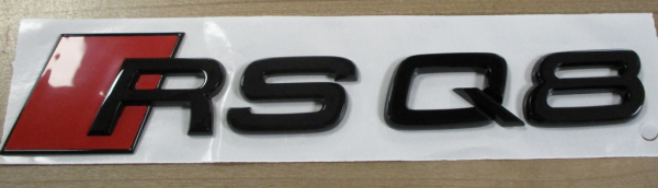 Original Audi RSQ8 RS Q8 Schriftzug Emblem Logo Plakette schwarz glänzend
