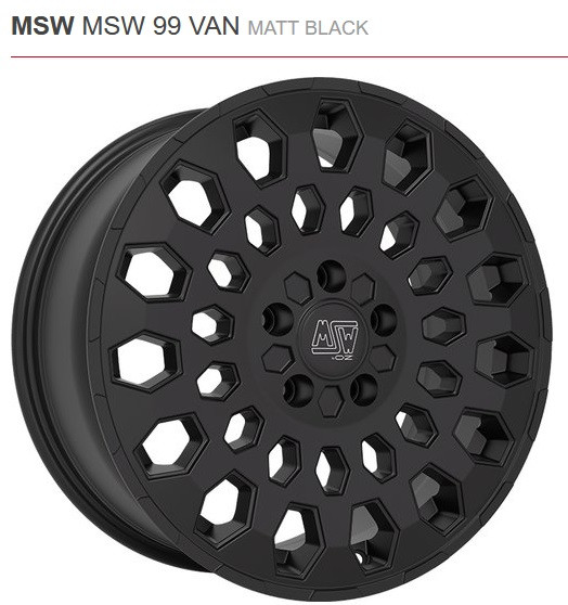 4 Stück Felgen MSW 99 VAN Matt Black 18" Zoll VW T6.1 California NEU Aktion