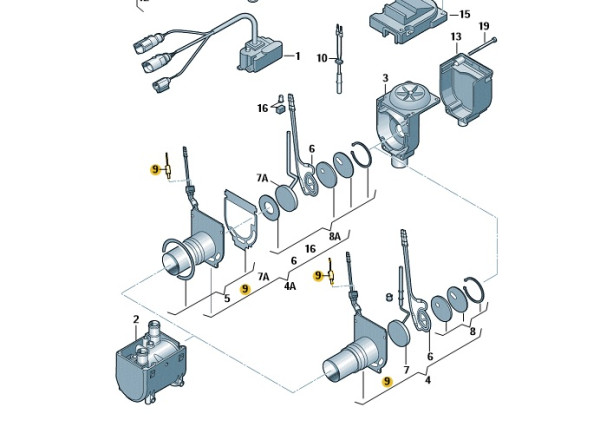 Original Glühkerze Audi A4 A5 A6 A7 A8 Q5 Q7 Q8 VW Touareg 4H0963319A