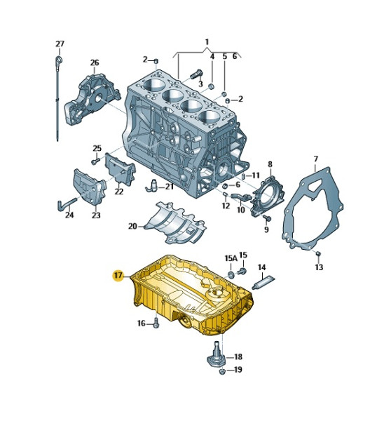 Original Ölwanne Motorölwanne Skoda Octavia VW Beetle Jetta Polo 04E103601AF Neu