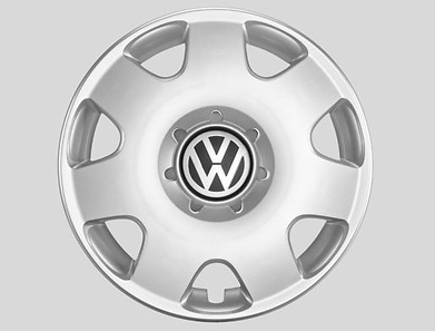 Original VW Polo Fox Radkappen Set 14 Zoll Radzierblenden Abdeckung Silber OEM