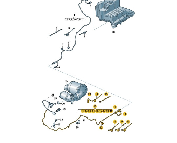 Original Dosierleitung zum Einspritzventil Audi A6-4K0131960AB - NEU