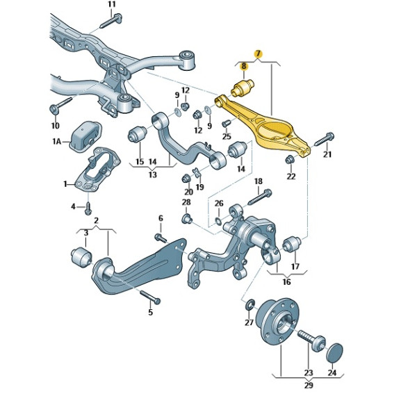 Original VW Sharan SEAT Alhambra Querlenker Hinterachse unten 7N0505311