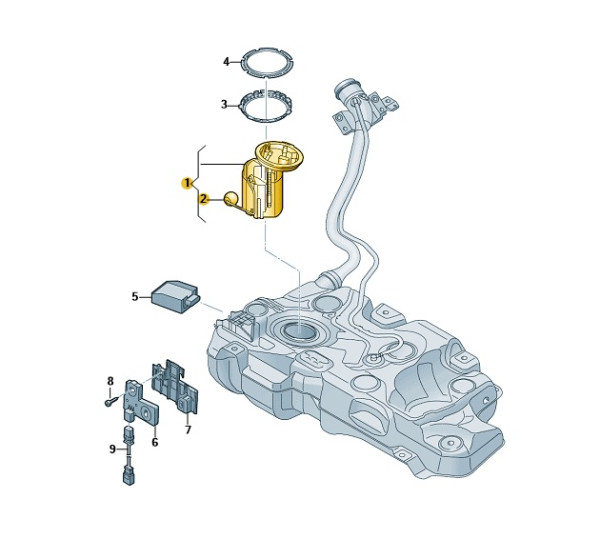 Volkswagen Golf Seat Leon Skoda Octavia Kraftstofffördereinheit 5Q0919050AT