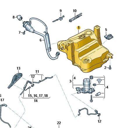 Original Reduktionsmitteltank plus Heizung Superb VW Passat 3Q0131877G Neu