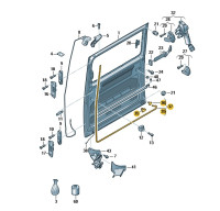 Original Dichtung für Schiebetür rechts VW T5 T6 7E0843786A Neu Original Dichtung für Schiebetür rechts VW T5 T6 7E0843786A Neu