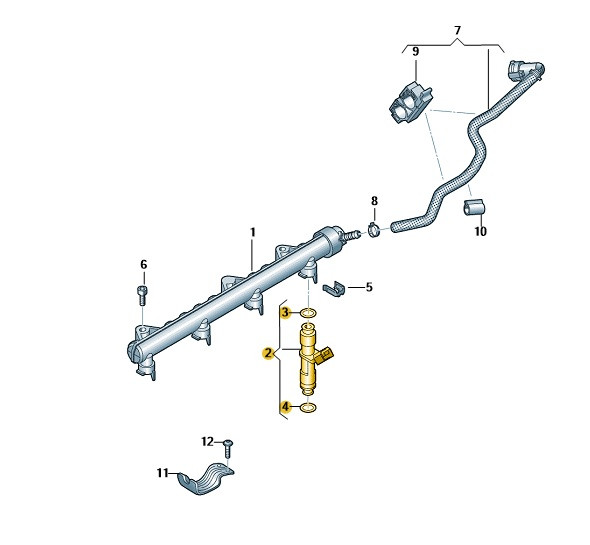 Einspritzventil Einspritzdüse für VW POLO 5 SEAT IBIZA 4 SKODA 1.0 04E906031L