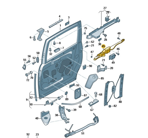 Original Antriebseinheit für Schiebetür VW Sharan Seat Alhambra 7N0843459D