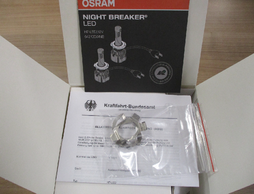 H7 LED Osram Night Breaker Led Profi-Set Auto Lampe Birne 12V 19W 64210DWNB  NEU, Audi - Ersatzteile, Audi
