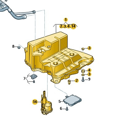 Original Reduktionsmitteltank Audi A4 A5 A8 8W0131879BB Neu