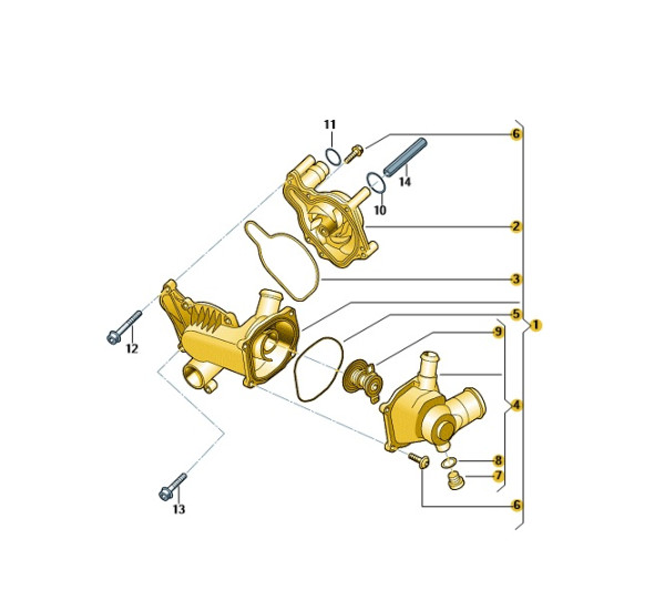 Original Kühlmittelpumpe Audi A5 A8 RS4 RS5 079121013T