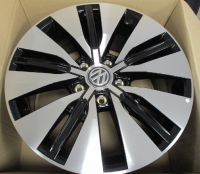 VW T6 T6.1 Multivan Alufelge schwarz glänzend 18 Zoll Teresina Design vom VW Partner (1Stück)NEU VW T6 T6.1 Multivan Alufelge schwarz glänzend 18 Zoll Teresina Design vom VW Partner (1Stück)NEU