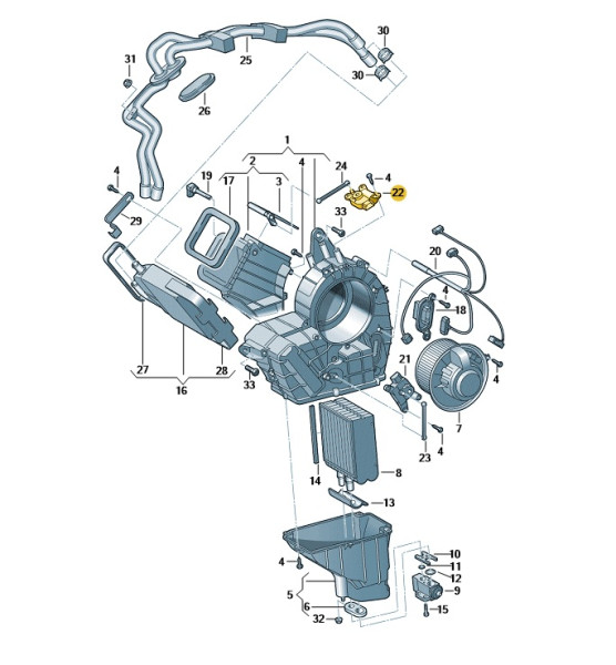 Stellmotor Hebel für Luftverteilung VW T6 7E0907512A NEU