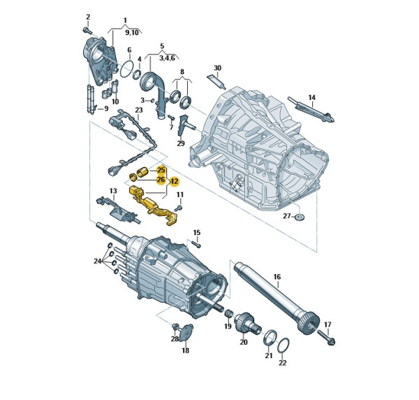 ORIGINAL Audi Drehzahlsensor DSG Modul A4 B8 2.0 A5 8T 8F A6 C7 A7 Q5 0B5927321L