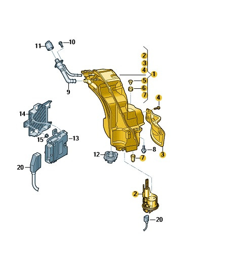 Original Reduktionsmitteltank Audi Q7 Q8 VW Touareg 4M0131878CQ Neu