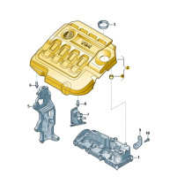 VW Caddy 2.0 TDi 2016-2020 Motorabdeckung ORIGINAL 04L198900 04L103925Q VW Caddy 2.0 TDi 2016-2020 Motorabdeckung ORIGINAL 04L198900 04L103925Q