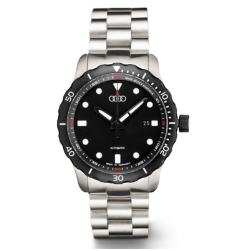 Audi Herren Taucheruhr Blackline Automatik schwarz