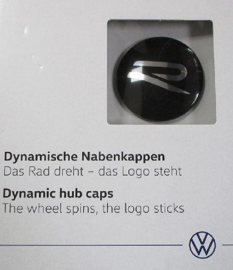 Original VW dynamische Nabenkappen stehendes Logo R-Line NEU