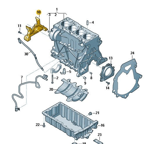 Original VW/Audi/Skoda Dichtflansch 04L103151A Kurbelwelle vorne NEU