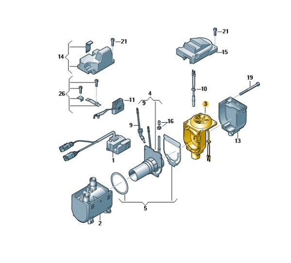 Original Gebläsemotor mit Rad Standheizung Audi A4 A5 A6 A7 A8 VW 4H0963031 Neu