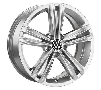 VW Tiguan Alufelgen 18 Zoll Sterlingsilber neu Design "Sebring" Silber- 4 Stück NEU