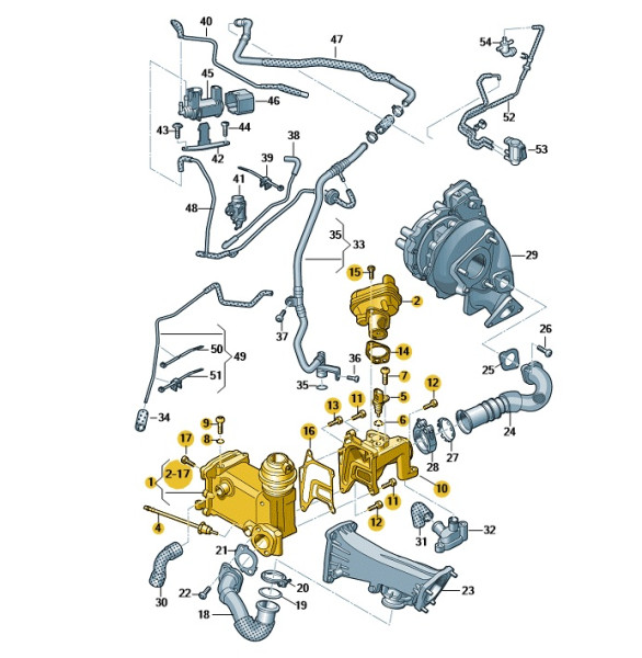 Original Kühler AGR Ventil Abgasrückführung Audi A4 A5 A6 A7 Q5 Q7 059131515FS