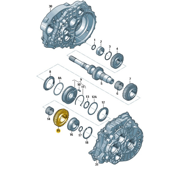 VW Schaltrad Ritzel 6-gang VW T5 0A5 - 0A5311349AC NEU